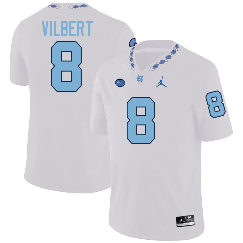 Smith Vilbert UNC Jerseys,North Carolina Tar Heels #8 Smith Vilbert Football Jerseys-White